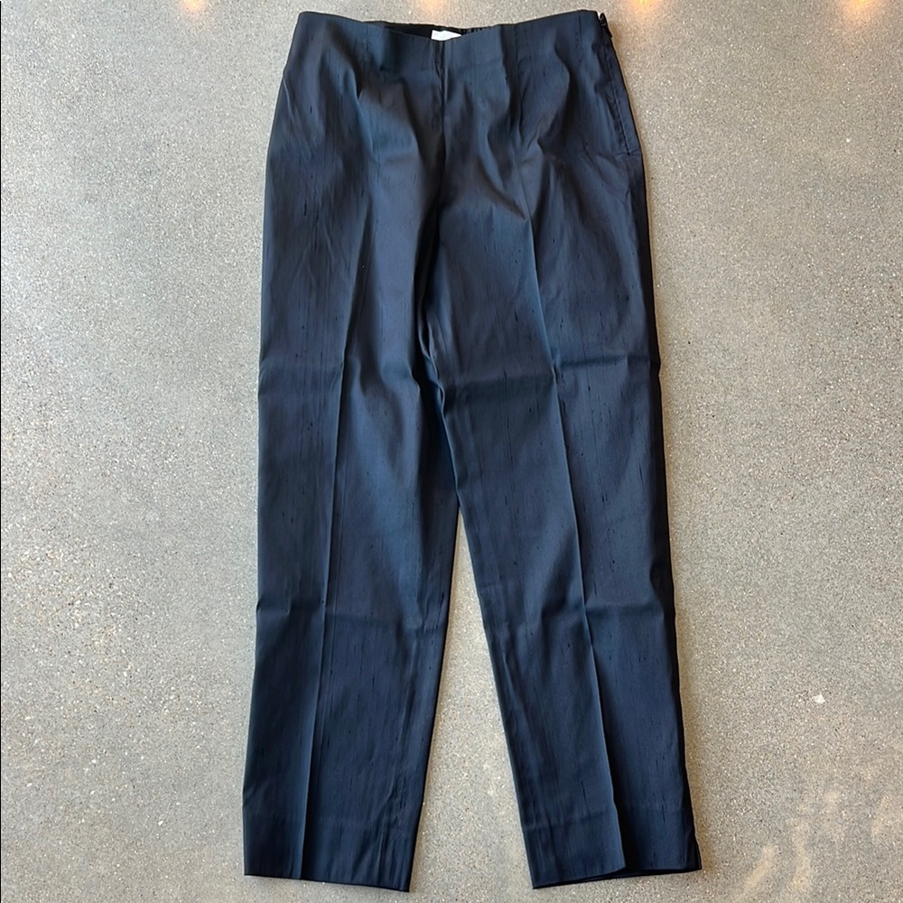 Leggiadro Black Tailored Trousers with Classic Straight-Leg Cut